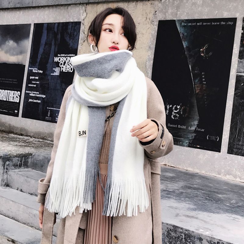 保暖情侣围巾冬季可爱粗毛线围巾女百搭加厚秋冬季保暖围脖男学生