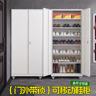 鞋柜门口外楼道钢制带锁多层储物柜电梯口防晒防潮收纳柜靠墙一体
