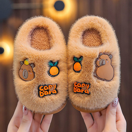 卡皮巴拉儿童拖鞋男童女孩冬季