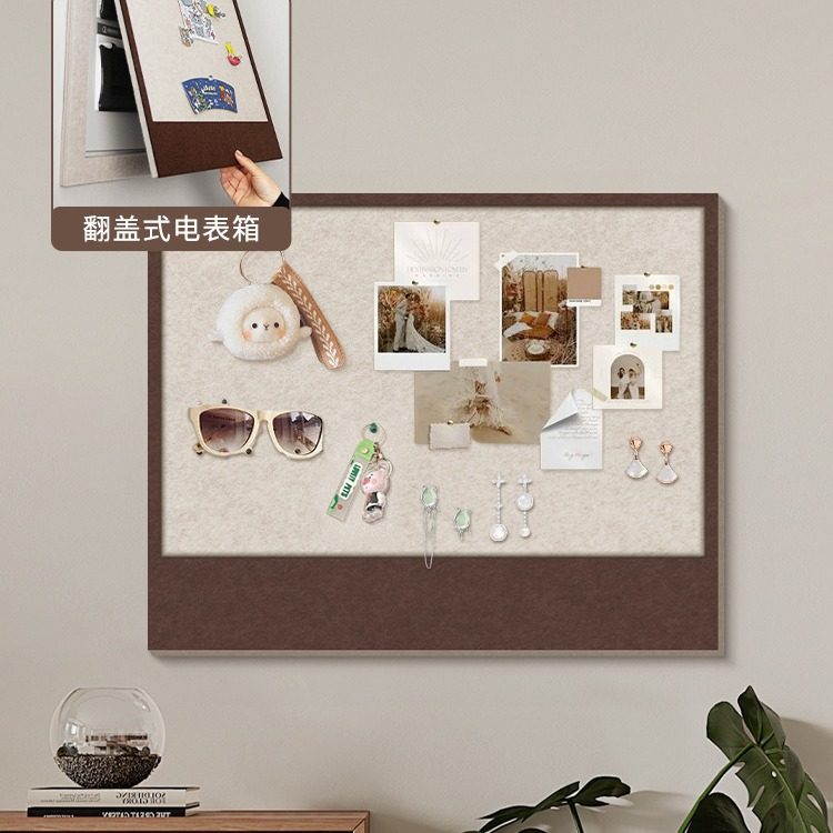 免打孔电表箱毛毡板装饰画弱电箱创意遮丑遮挡板高级照片墙留言板,家居饰品,电表箱装饰画,淘宝优惠券,粉丝福利购,淘宝优惠卷