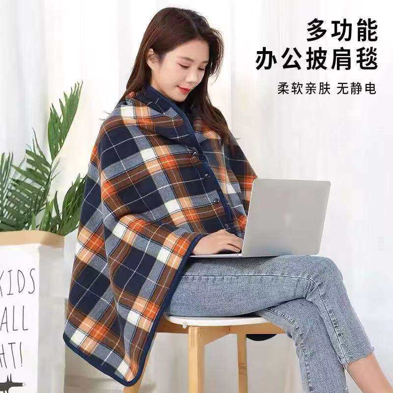 多功能带扣披肩毛毯暖身加厚冬季