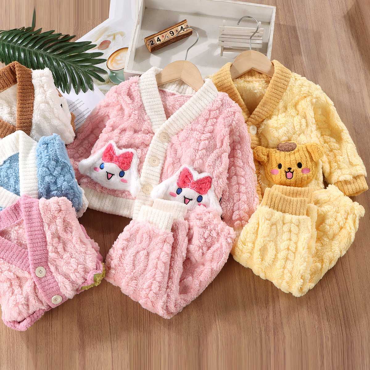 儿童法兰绒家居服秋冬季婴幼儿