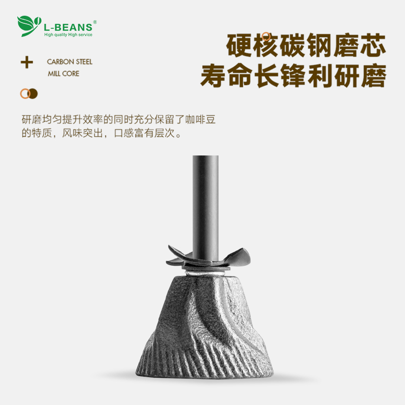 LBEANS复古手摇磨豆机v咖啡豆磨粉机小型家用手动便携咖啡研磨机