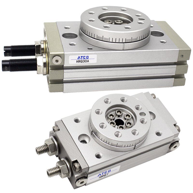 亚德客型HRQe7/10/20/30/50/70A气动回旋转气缸0180度带缓冲器