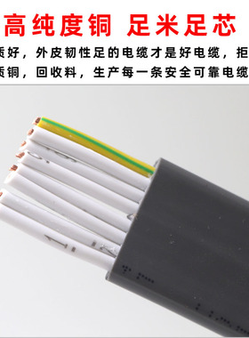 行车扁平电缆线TVVB2/3/4/5-60芯电动门伸缩门电梯随行线扁线排线