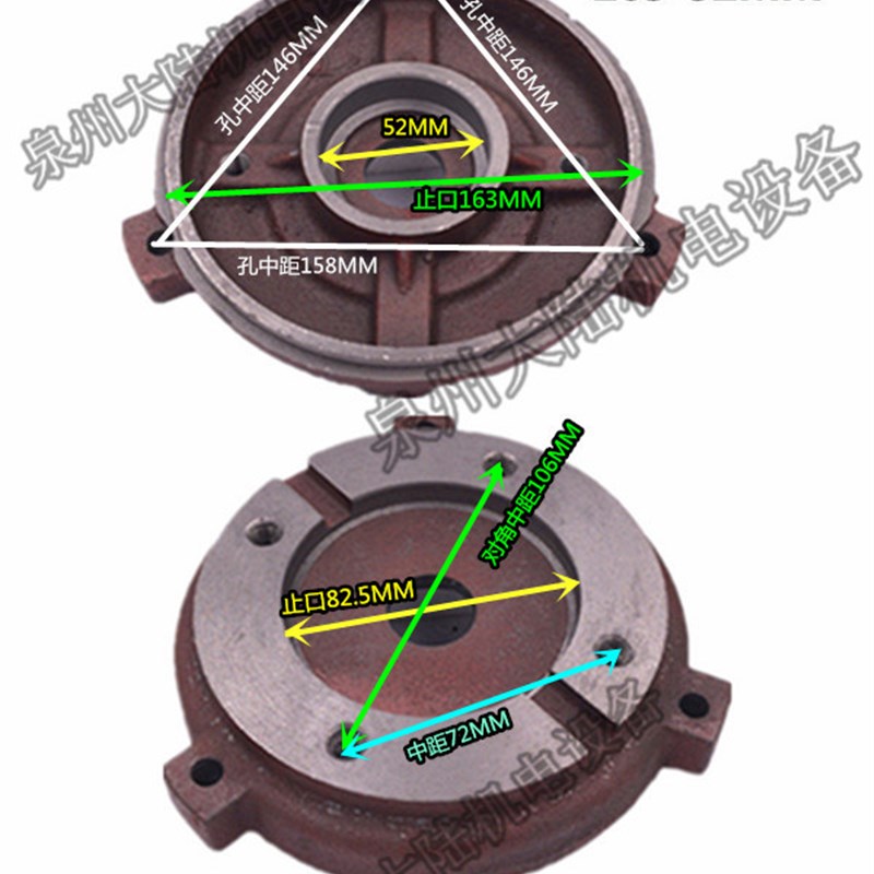 内盖轴油泵电机端盖前门FA1台式东元款泵止口1.5/2/3.7/油589956