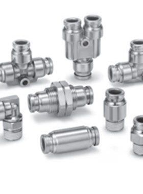 SMC全新原装KQB2L06正品气动KQG2L06-00弯通快插不锈钢SUS316接头