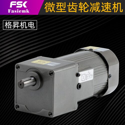 6-400W 220V/380V交流单相三相定速电磁阻尼刹车微型齿轮减速电机