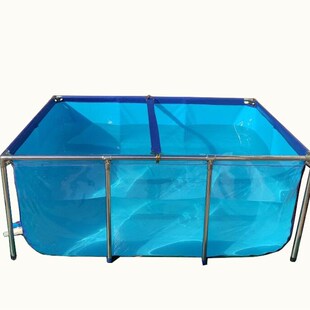 透明帆布鱼池折叠加厚带支架移动观赏锦鲤暂养水族箱阳台室内水池