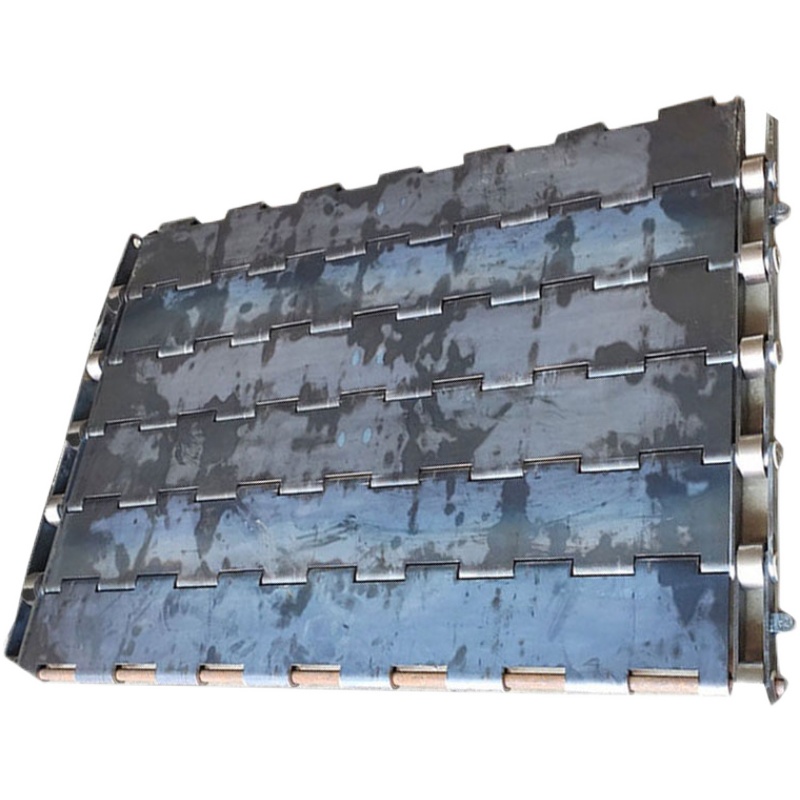 重工业大滚珠传动板式链 载重链条式传送带 重型矿石废铁输送链板