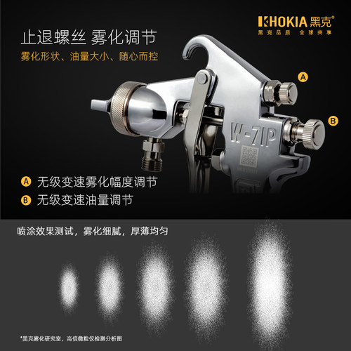 黑克汽车喷漆枪气动家俱油漆涂料高雾化油漆喷枪w71p77压送式泵枪
