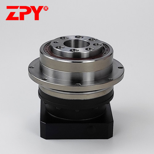 圆法兰盘式斜齿轮行星减速机伺服电机直角旋转回转平台立式减速器