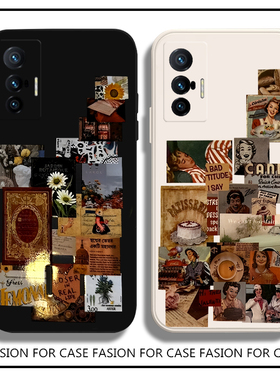 美式插画手机壳vivo适用X90X80X70X60X50X30X27pro新款X23S17S16S15S12S10S9S7S6S5S1T1T2x情侣Y78+全包创意