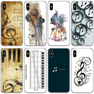 欧美风音乐生音符手机壳适用苹果12 xr 7/8plus小米9 10vivoiqoox27/p40 mate30pro nova6 7/oppo a11x reno4