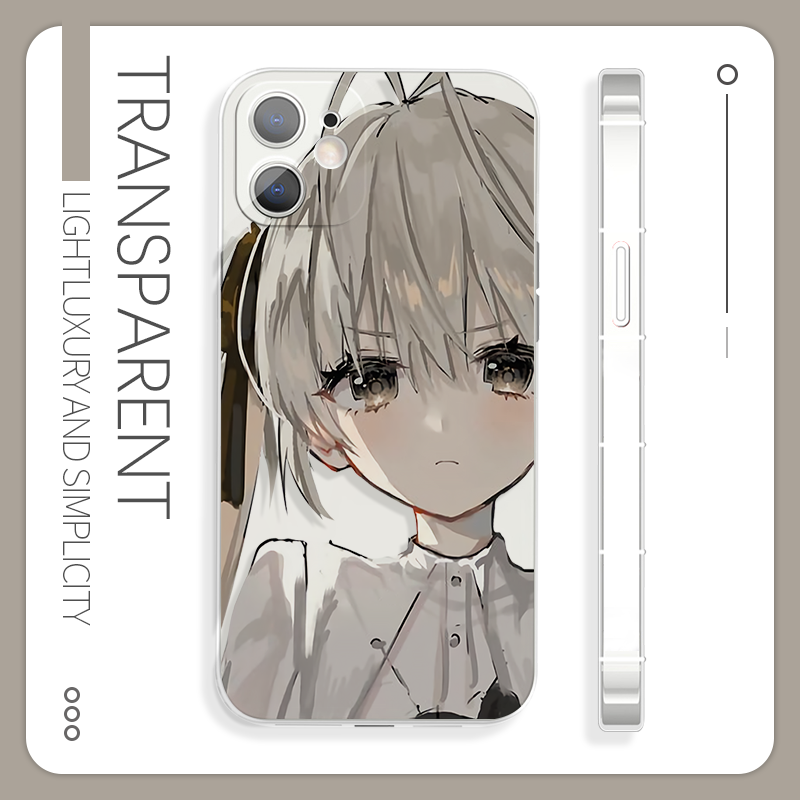 缘之空认真可爱的穹妹甜美感苹果15手机壳二次元适用于15pro小米12OPPOa59红米k60荣耀90iQOO15华为mate60pro