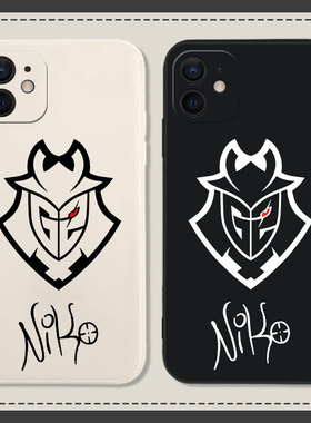 G2战队手机壳适用于14苹果12pro游戏csgo周边iPhone13mini电竞niko签名11队标xsmax镜头x全包xr个性8plus套7