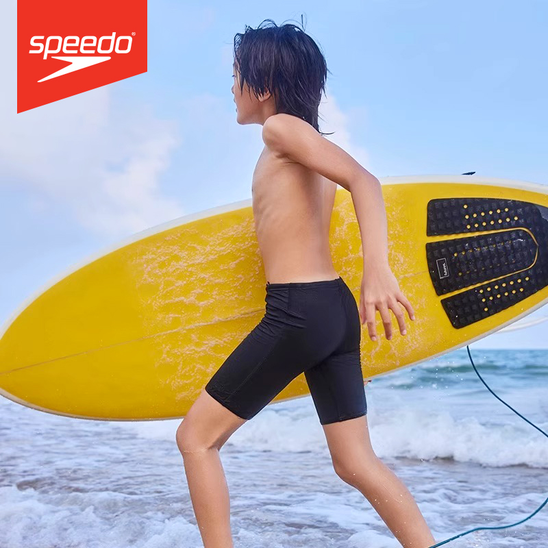 速比涛男童轻盈抗氯修身及膝泳裤