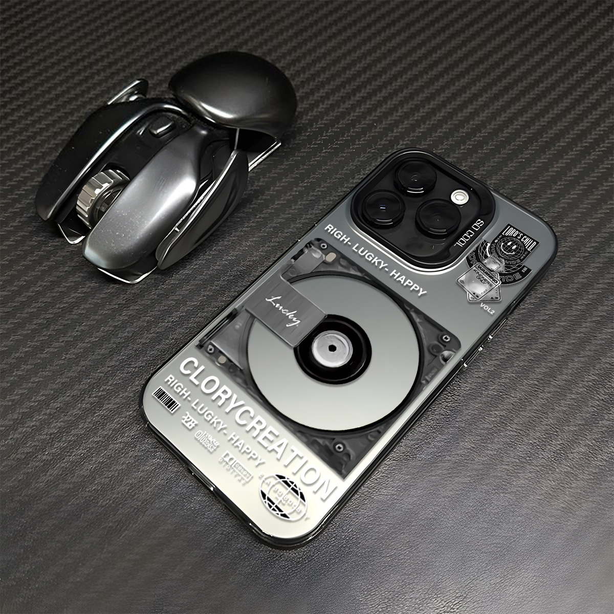 复古CD唱片适用苹果15pro