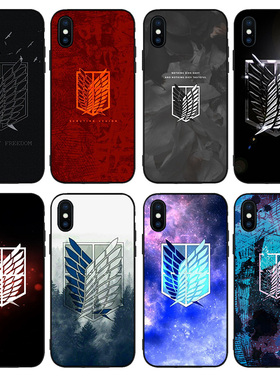 进击的巨人自由之翼14手机壳适用iPhoneXSMAX苹果12软11硅胶15maxr红米K60一加ace2小米13挂绳IQOO11全包VIVO