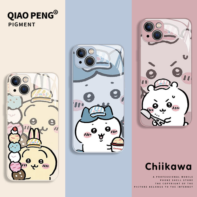 吃货chiikawa适用一加ace2pro手机壳1+12情侣3v魅族21新款11吉伊卡哇10小八20乌萨奇9r玻璃8高档oppo/oneplus