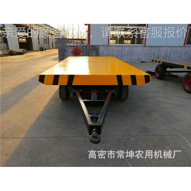 厂家供应2吨牵平0板拖825/16充气胎八轮引全UVQ挂车车厂区运输车