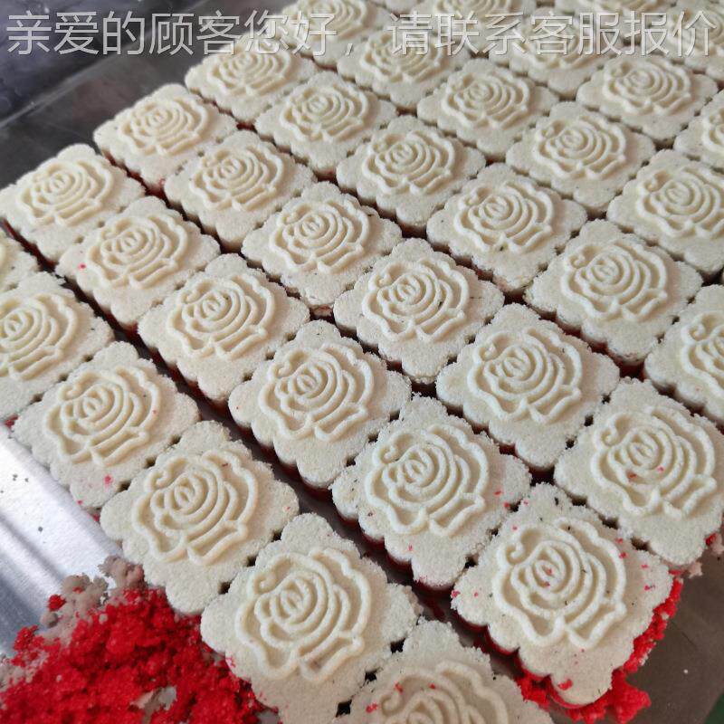 糕MXX自动米糕压块半机形状花纹定液压夹层米成型机厚薄可可调