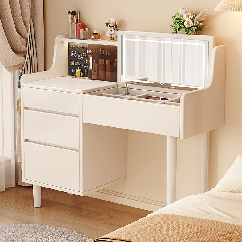 实木化妆台化妆桌现代卧室简约翻盖化妆台2025新款小型收纳化妆柜,住宅家具,梳妆台/桌,淘宝优惠券,粉丝福利购,淘宝优惠卷