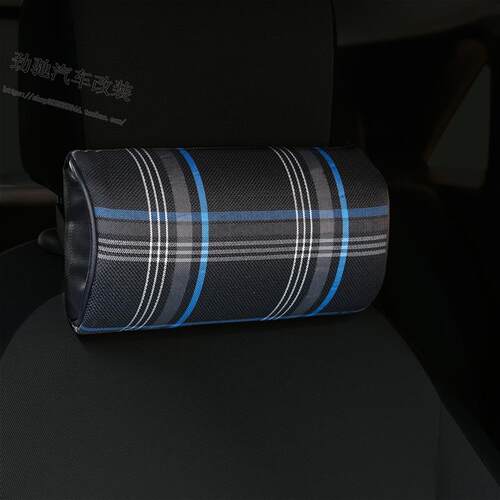 苏格兰纹格子记忆棉汽车枕头颈枕靠枕适配福斯GolfGTI MK5 6 7