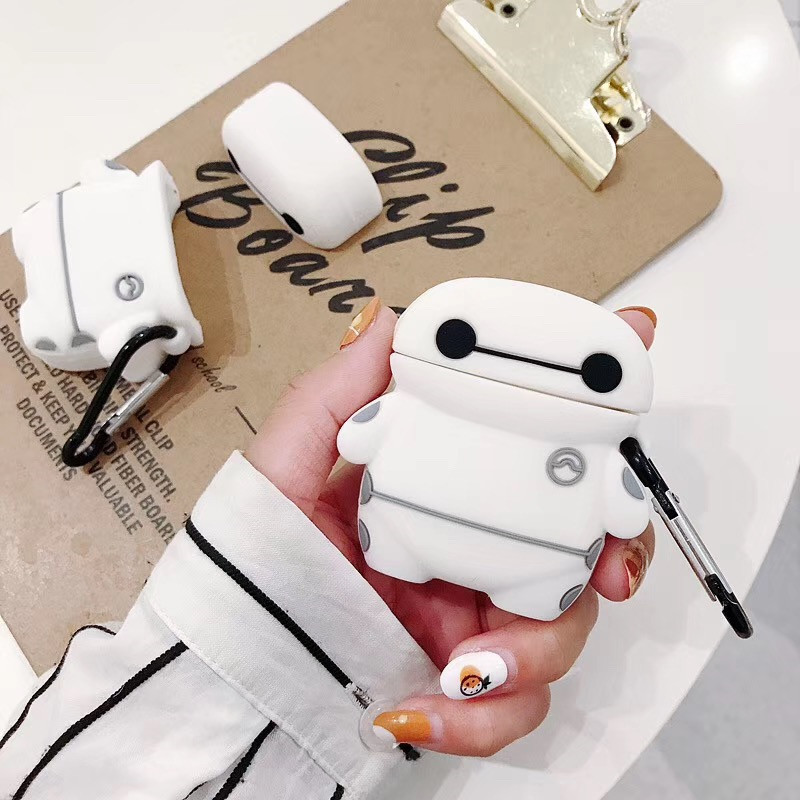 可爱大白卡通耳机套适用苹果airpods 1/2/pro/3/pro2蓝牙耳机壳