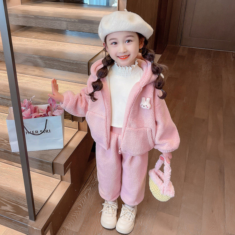 女童2025新款套装加绒冬季
