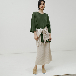 322WORKHOUSE针织外搭披肩围巾女2025新款 春秋波西米亚风屁帘B611