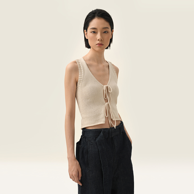绑带通勤简约背心马甲女