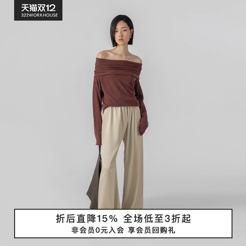 322WORKHOUSE超薄羊毛微透针织衫