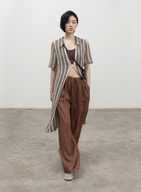 322WORKHOUSE针织外搭开衫外套女2025新款夏季薄款POLO领上衣B688