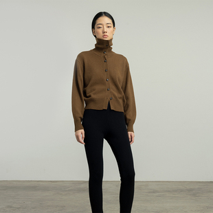 长袖 秋季 毛衣外套B230 女士2025新款 322WORKHOUSE羊毛高领针织开衫