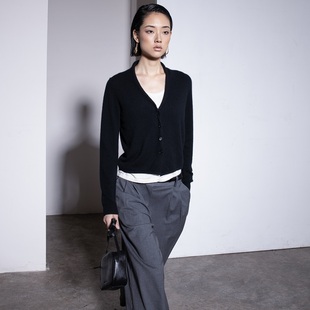 B408 早秋针织衫 322WORKHOUSE纯羊毛针织v领毛衣开衫 女士2025新款