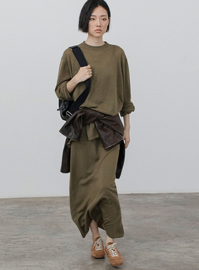 322WORKHOUSE羊毛长袖针织衫女2025新款秋季微透毛衣上衣B439