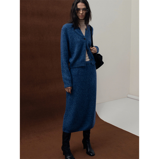 B872 B871 322WORKHOUSE立领毛衣外套 针织半身裙女士2025秋冬新款