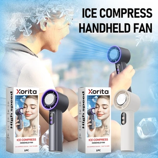 Handheld Summer Ice Fan Rechargeable Small Desktop
