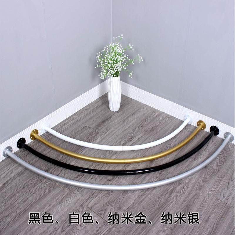 试衣间u型杆浴帘杆套装服装店试衣帘洗澡换衣帘淋浴房防水帘简易