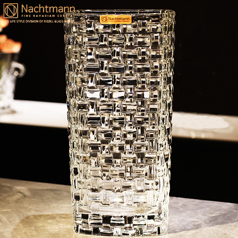 德国进口Nachtmann水晶玻璃高档北欧式轻奢水养插花瓶ins客厅摆件