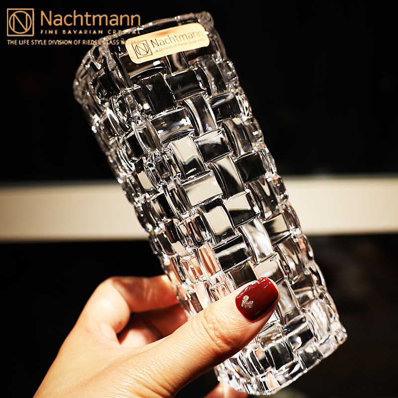 德国进口Nachtmann水晶玻璃轻奢台面鲜花瓶插花客厅餐桌装饰摆饰