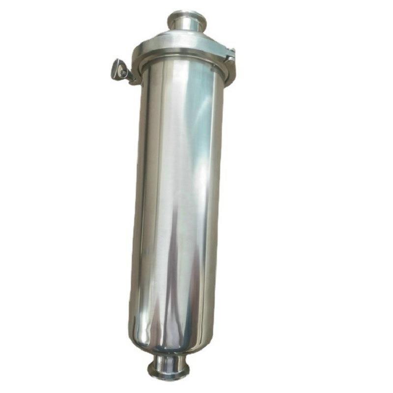 不锈钢管道过滤器304卫生级卡盘快装直通过滤桶卡箍快拆100目滤网