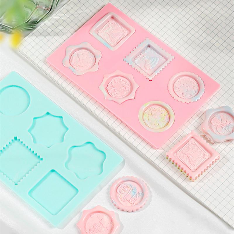 新品火漆印章章头硅胶定型模具 火漆印章蜡粒固定器圈模盖印工具