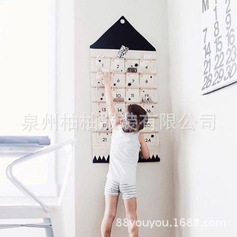 ins新款现货儿童房24兜杂物整理袋 墙挂式收纳袋 钥匙挂袋