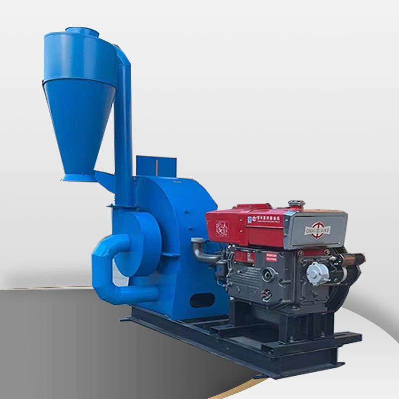 自动除尘420型饲料粉碎机 锤片式稻草粉碎设备 小麦玉米磨面机