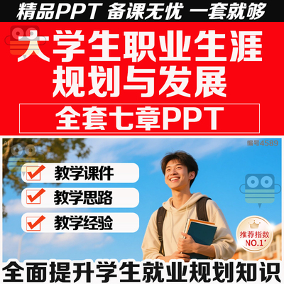 2025大学生职业生涯规划与发展全套七章教学PPT课件可编辑修改