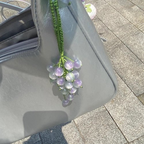 变色葡萄挂件编织钥匙扣包包挂饰