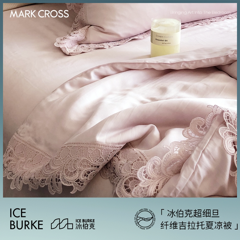 MARKCROSS高温蒸洗80支褶皱感超细旦兰精天丝夏凉被四件套空调被图片