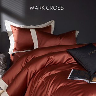 MARKCROSS碧天霞高端140支阿瓦提超级长绒棉四件套纯棉床单款被套